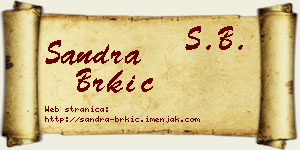 Sandra Brkić vizit kartica